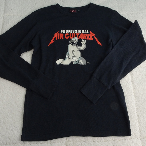 Simpsons "Professional Air Guitarist"Thermal Large - Picture 1 of 7